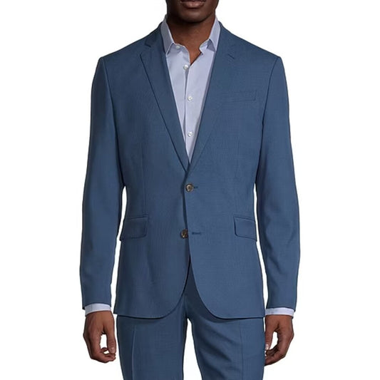 Men's JF J. Ferrar Stretch Fabric Slim Fit Suit Jacket - Mid Blue Dogbone - 36S