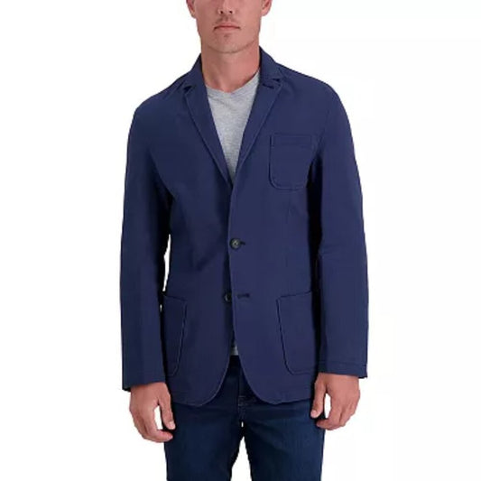 Men's Haggar Smart Wash Comfort Stretch Slim Fit Sport Jacket - Navy - S - NWT