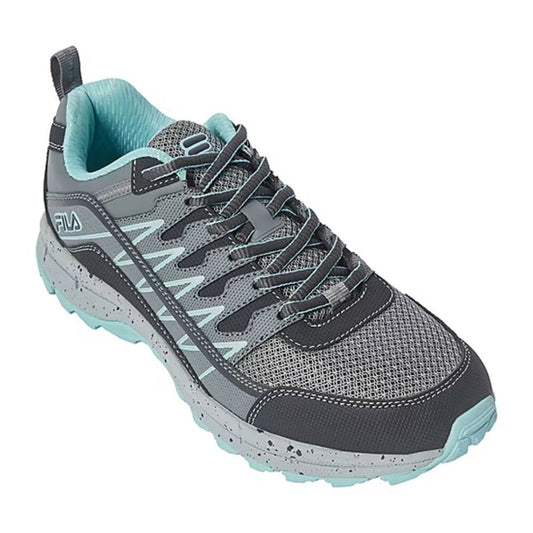 Women's Fila Evergrand 21.5 Trail Walking Shoes - Gray Aruba Blue - 8.5W - NIB