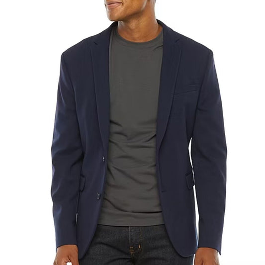 Men's JF J Ferrar Big & Tall Knit Blazer - Navy - 4XL (58-60L) - NWT