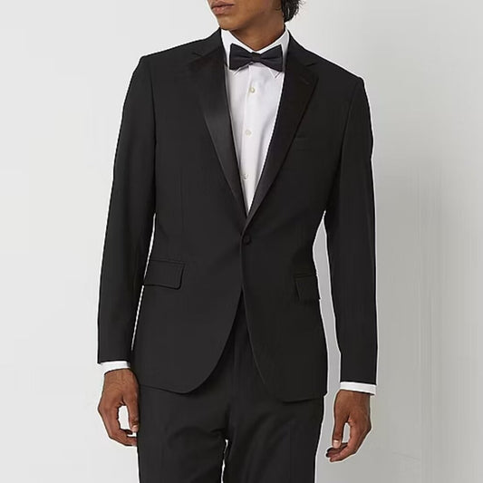 Men's JF J Ferrar Ultra Comfort Classic Fit Tuxedo Jacket - Black - 44R _ NWT