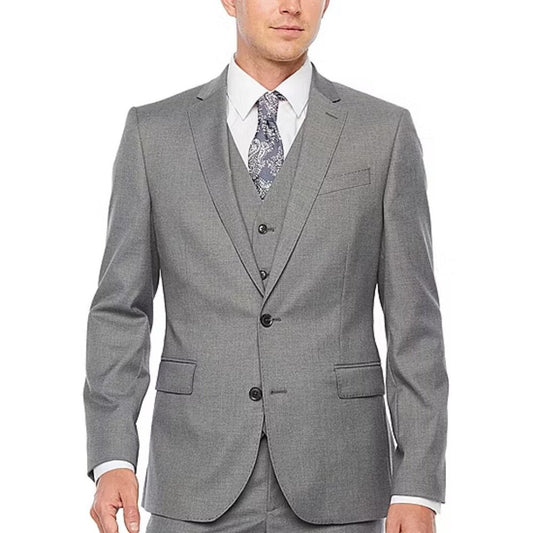 Men's JF J Ferrar Ultra Comfort Stretch Slim Fit Suit Jacket - Med Gray - 44R