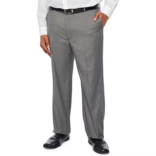 Men's JF J Ferrar Big & Tall Flat Front Suit Pant - Med Gray - 50x32 - NWT