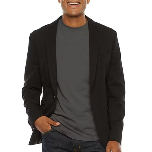 Men's JF J Ferrar Knit Super Slim Fit Sport Coat - Black - M 38/40 Long - NWT