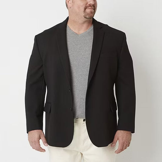 Men's Jf J Ferrar Big & Tall Knit Blazer - Black - 3XL - NWT