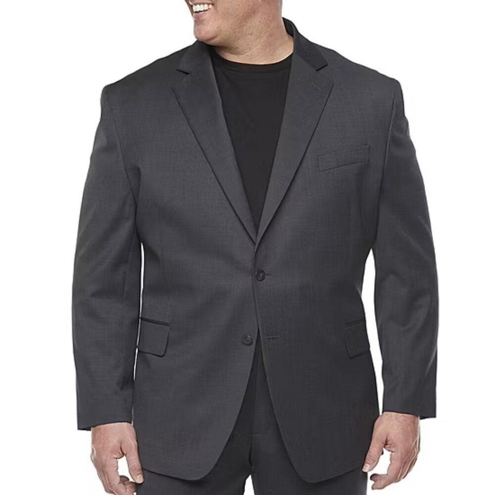 Men's Stafford Big & Tall Washable Classic Fit Suit Jacket - Charcoal - 58 B-Reg