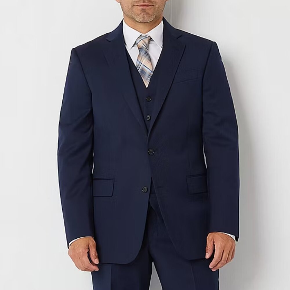 Men's Stafford Coolmax All Season Classic Fit Suit Jacket - Navy - Var Szs - NWT