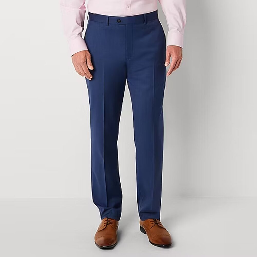 Men's Stafford Slim Fit Cotton Trousers  - Navy - 34x32 - NWT