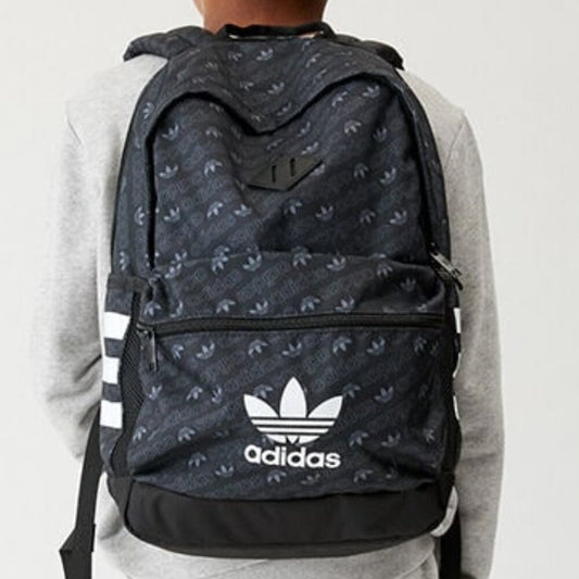 Youth Adidas Originals Base Backpack - Black Monogram & White - OS - NWT