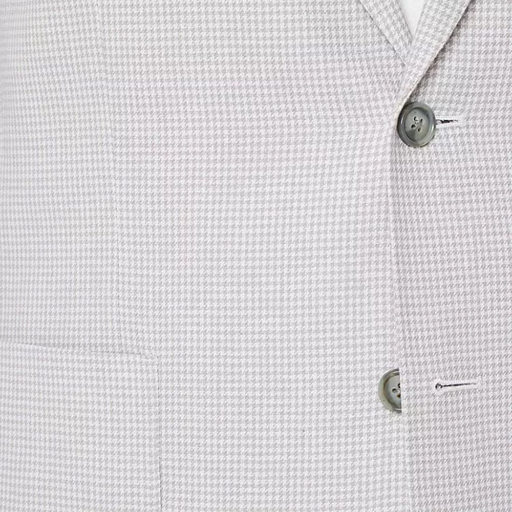 Men's Stafford Big & Tall Linen Sport Coat - Gingham Grey - 56Big Reg - NWOT