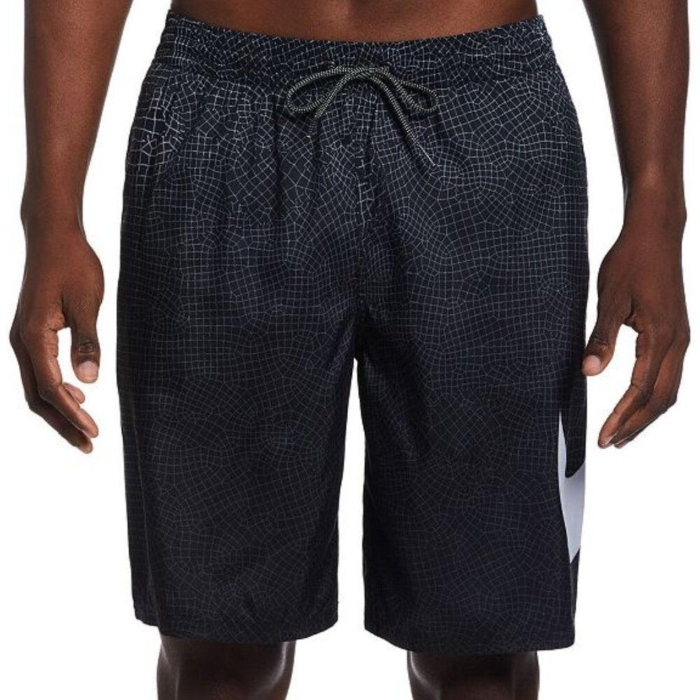 Men's Nike Swoosh Breaker 9" Swim Trunks - Black - XXL - NWT