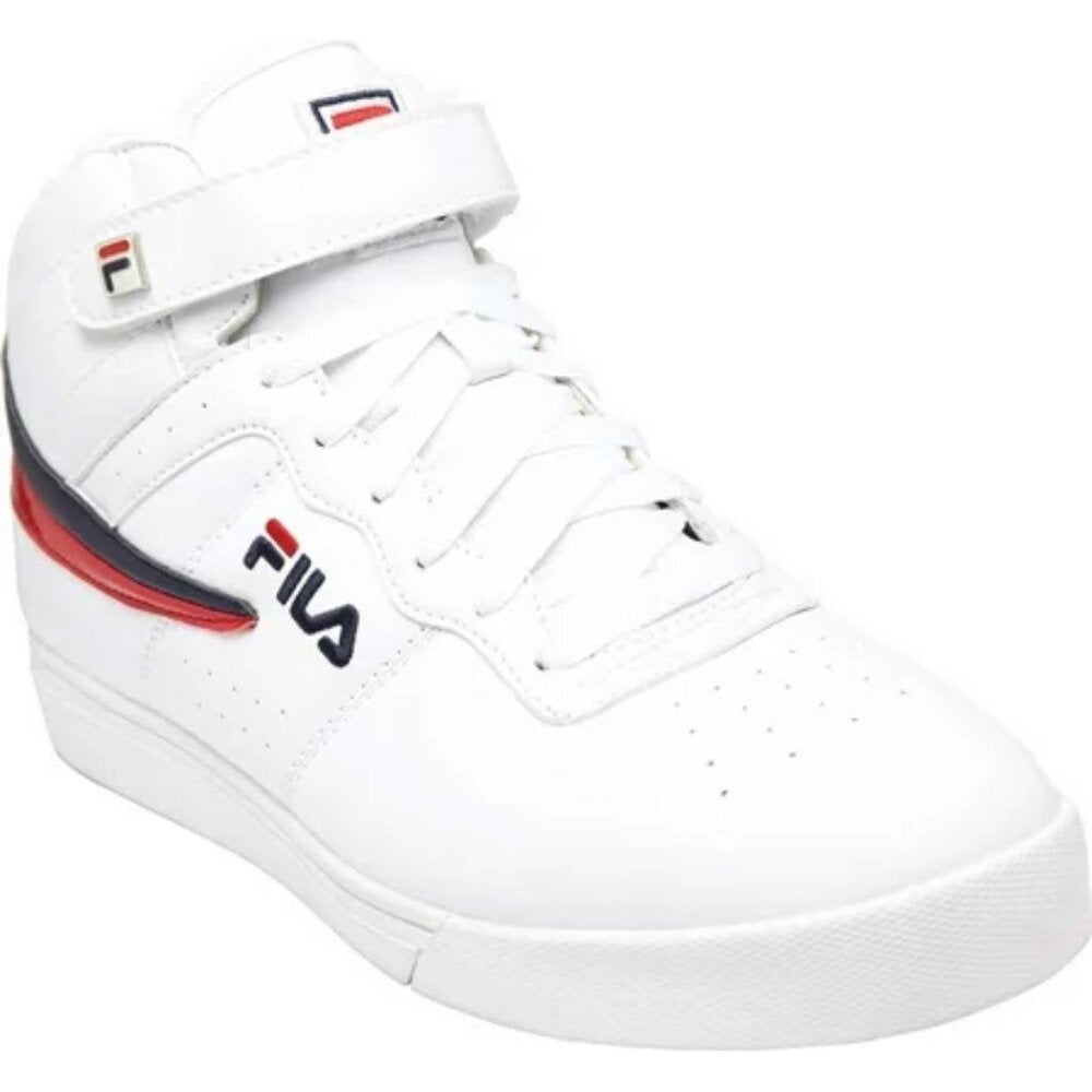 Men's Fila Vulc 13 Mid Plus Sneakers - White/Navy/Red - Various Sizes - NIB