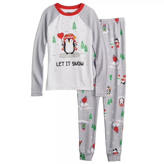 Girl's Jammies For Your Families by Cuddl Duds Penguin 2 Piece PJ Set - 6 - NWOT