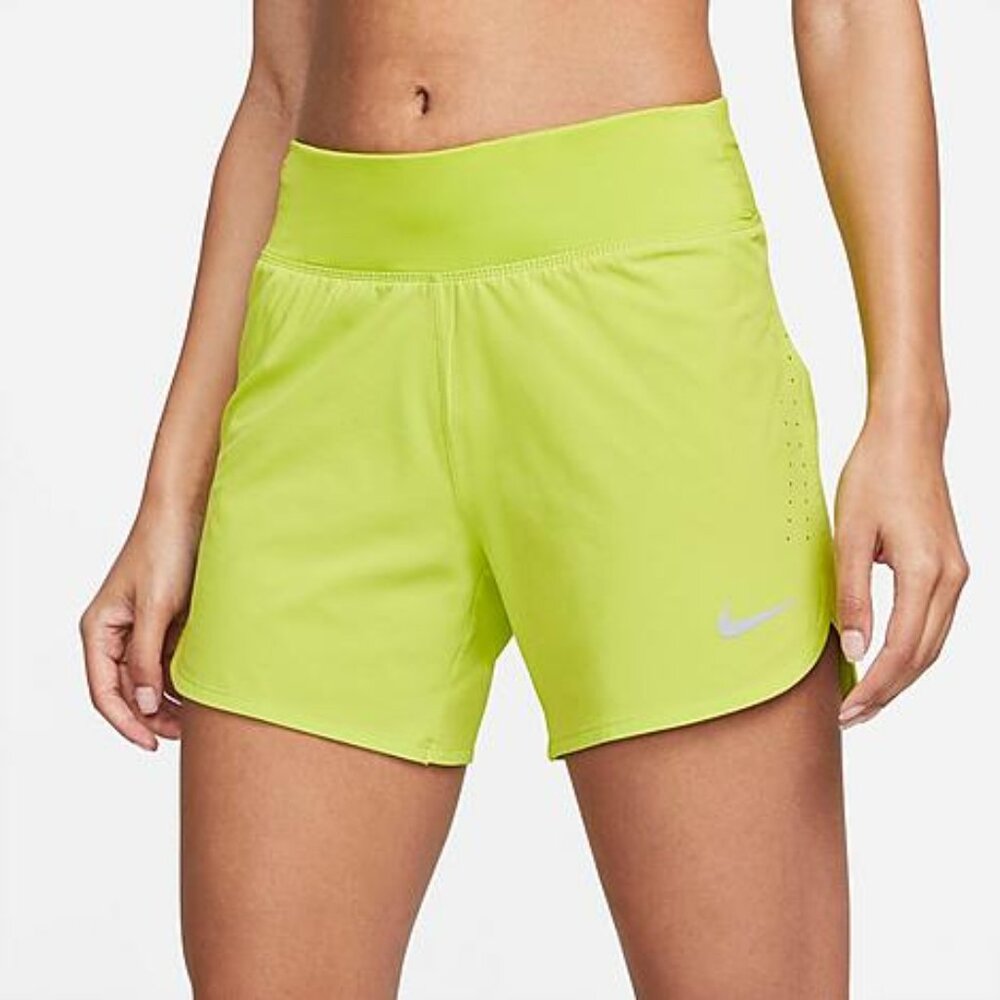 Women's Nike Dri-Fit  Eclipse 5" Running Shorts - Atomic Green - X-Small - NWT
