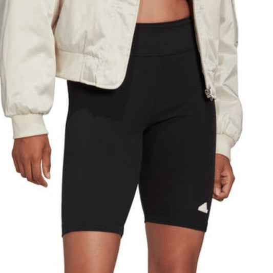 Women's Adidas Ribbed Tight Fit Bike Short - Black - X-Small - NWT