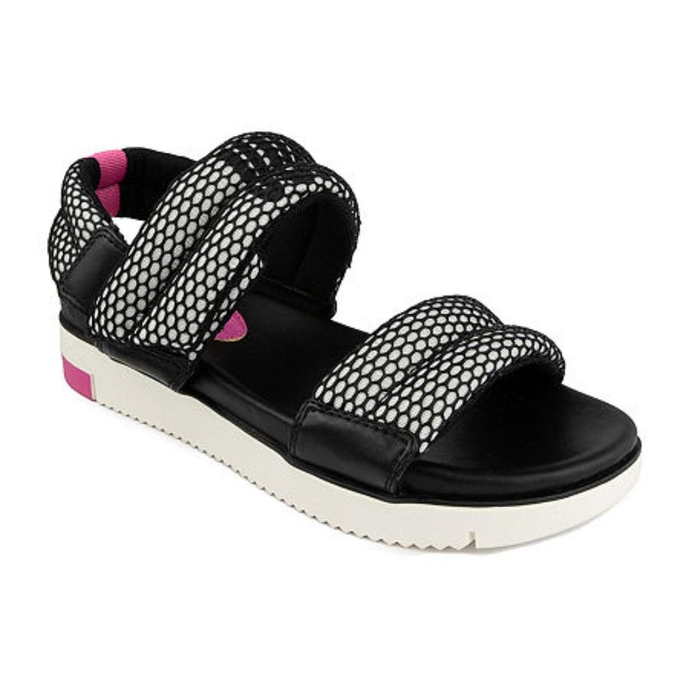 Women's Juicy by Juicy Couture Impatient Strap Sandal - Black & Fuchsia - 9 -NIB