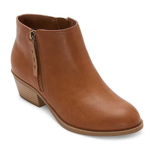 Women's Arizona Camino Stacked Heel Booties - Cognac - Various Sizes - NIB