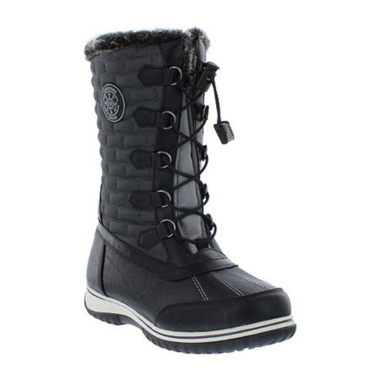 Women's Totes Liz Waterproof Winter Boots - Black Pewter - 10 - NIB