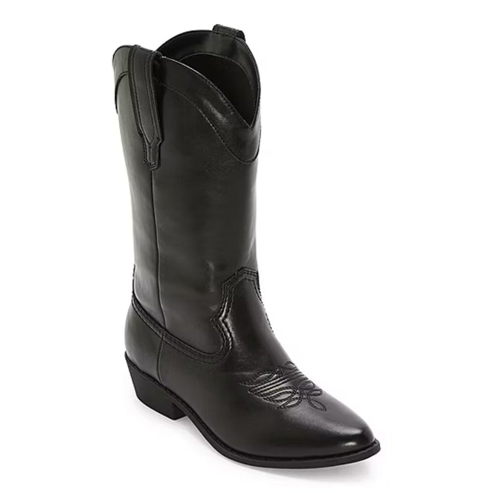 Women's Arizona Maybrook Block Heel Cowboy Boots - Black - 10 - NIB