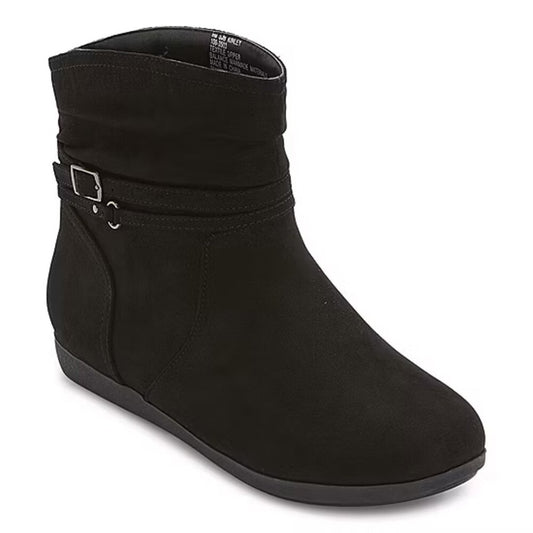 Women's St. John's Bay Kinley Flat Heel Booties - Black - 8 - NIB