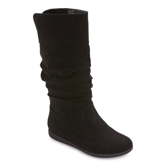 Women's St John's Bay Kimble Flat Heel Slouch Boots - Black - 7 - NIB