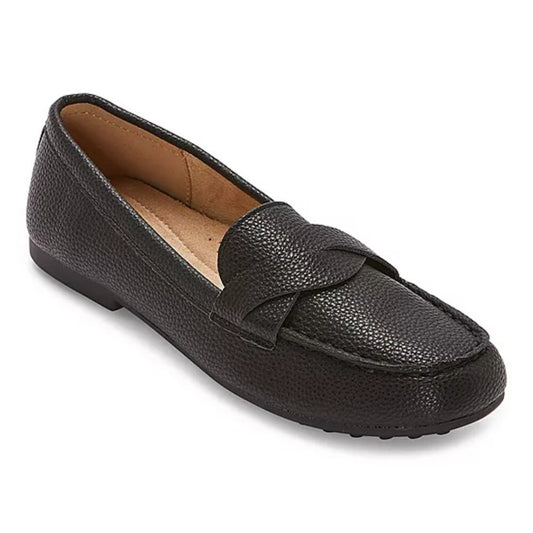 Women's St John's Bay Comox Casual Loafers - Black Pebble - 8W - NWT