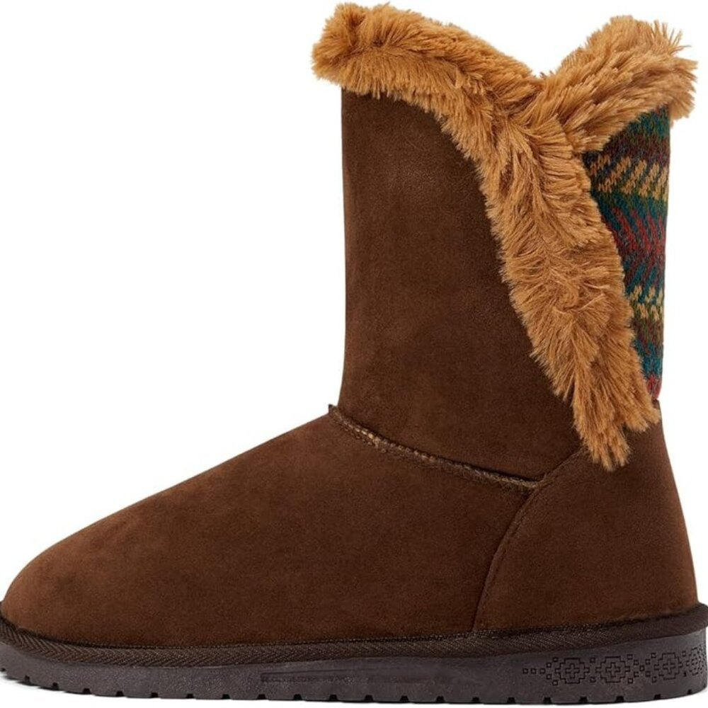 Women's Essentials by Muk Luks Carey Boots - Brown Spice - 9 - NWT