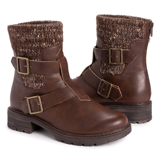 Women's Lukees by Muk Luks Logger Quebec Ankle Boot - Brown - 11 - NWT