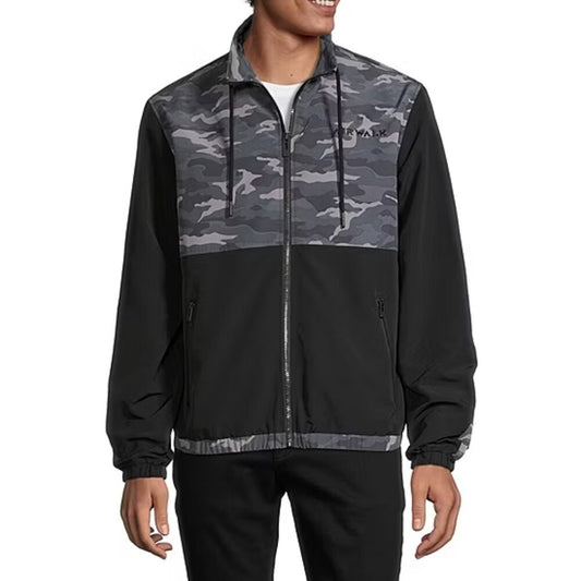 Men's Airwalk Lightweight Windbreaker - Grey Camo Black - XL - NWT