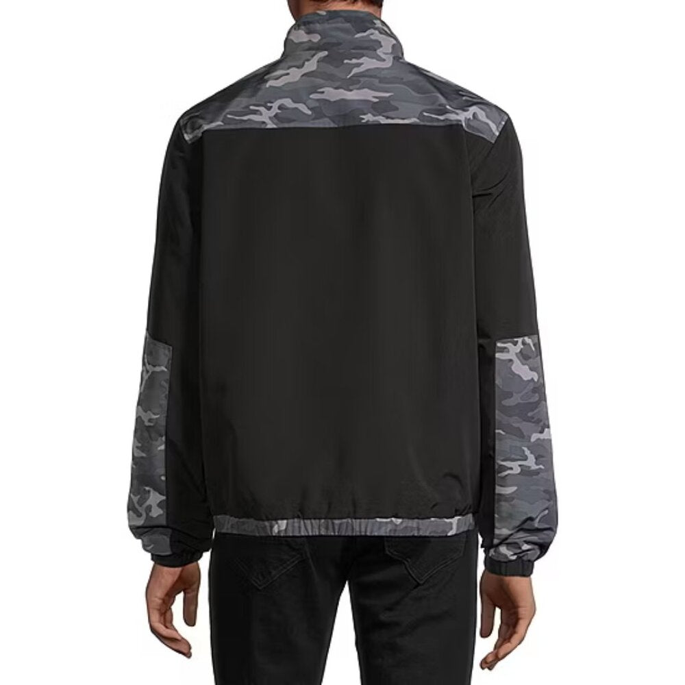 Men's Airwalk Lightweight Windbreaker - Grey Camo Black - XL - NWT