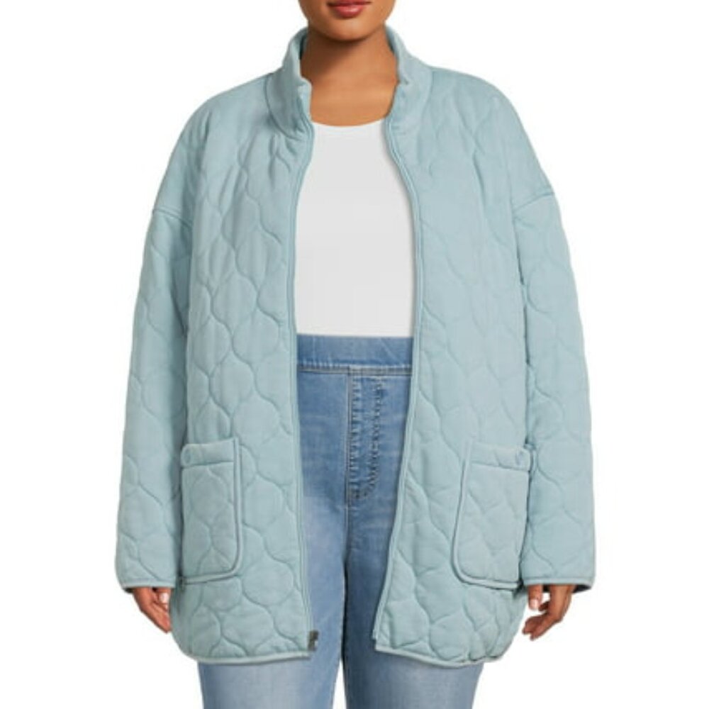 Time and Tru Women's and Plus Onion Quilted Boyfriend Jacket-Size-S-NWT