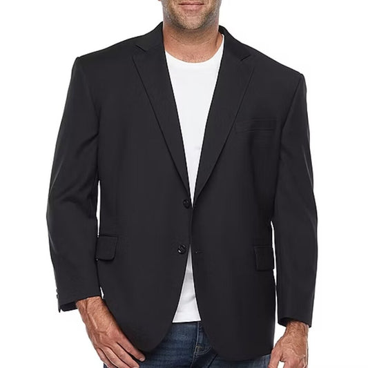 Men's Stafford Big & Tall All Season Blazer - Black - 58 Big Long - NWT