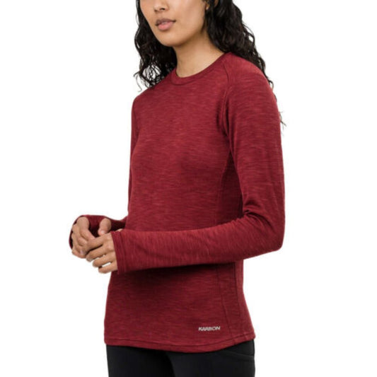 Women's Karbon Long Sleeve Thermolite Active Top - Red - Large - NWT