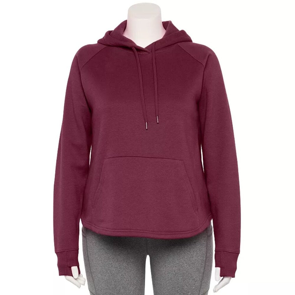 Women's Tek Gear Plus Size Ultrasoft Fleece Hoodie - Night Sangria - 2X - NWT