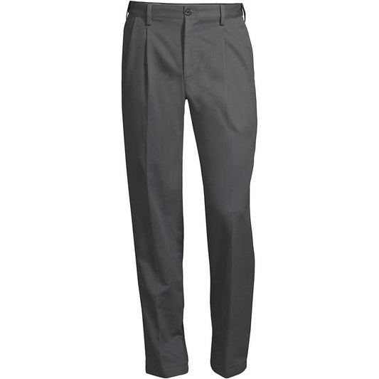 Men's Lands' End Comfort Waist Pleated No Iron Chino Pants 32x36 NWOT