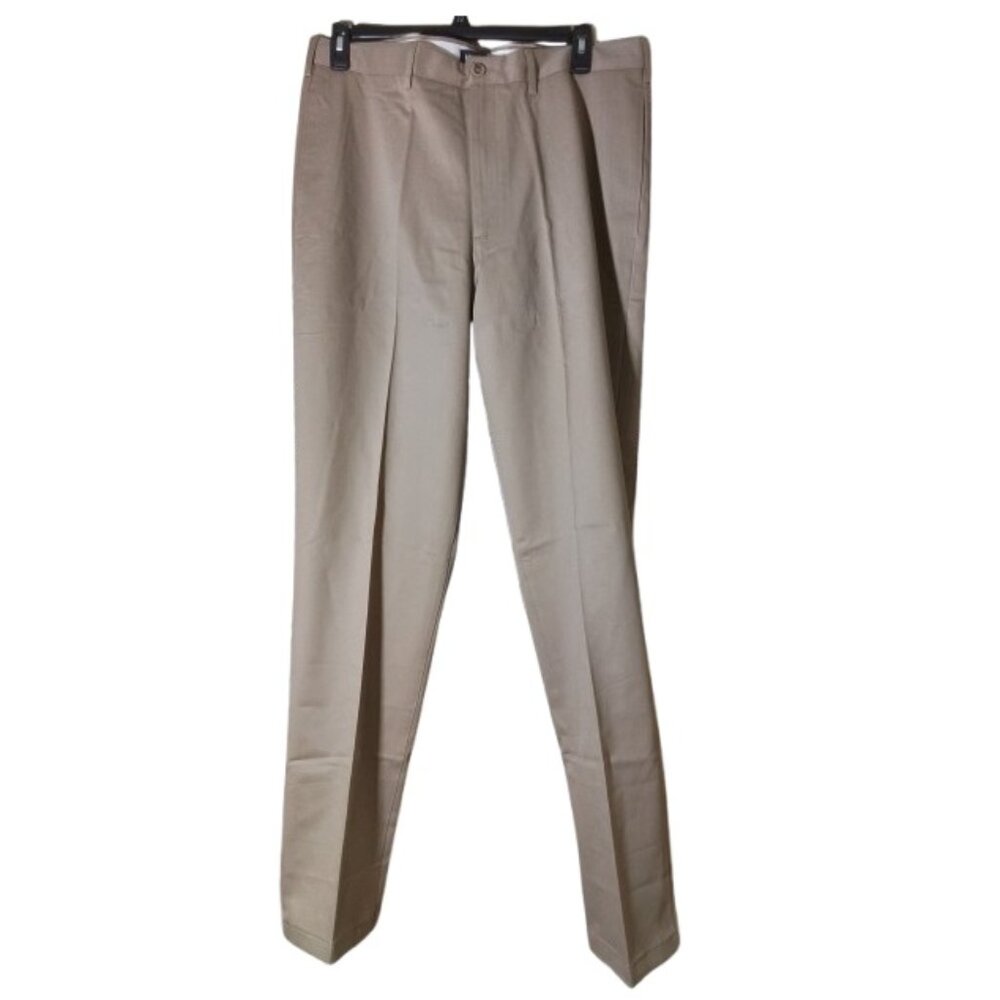 Lands' End Men's Traditional Fit No Iron Straight Chino Pants - Khaki 38x38 NWOT