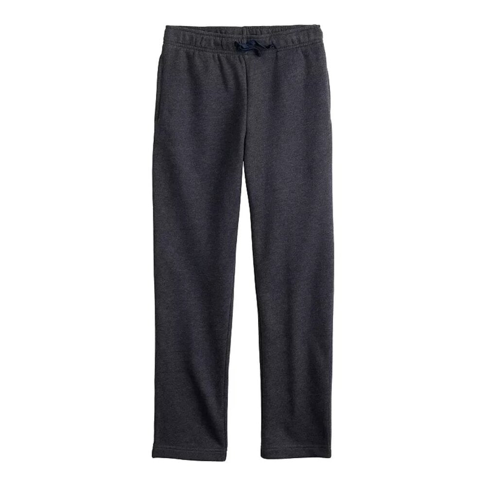 Boy's Tek Gear Ultrasoft Fleece Jogging Pants - Dark Heather Grey - L - NWT
