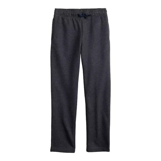 Boy's Tek Gear Ultrasoft Fleece Jogging Pants - Dark Heather Grey - L - NWT