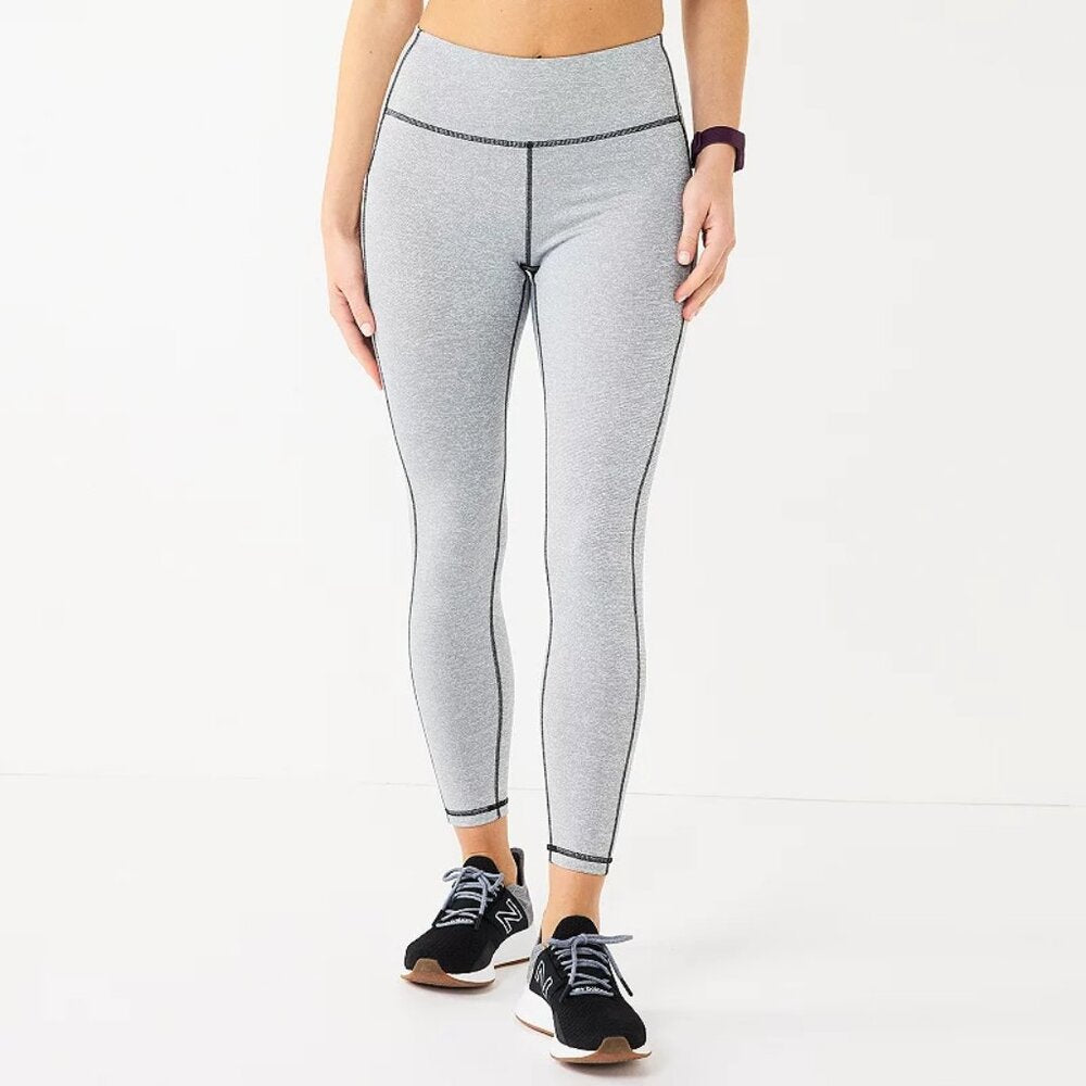 Women's Tek Gear Petite High Rise 7/8 Leggings -  Grey - Petite Large - NWT