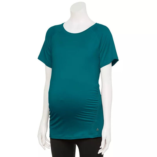 Women's Tek Gear Maternity Performance Dry Tek Tee - Night Life Teal - XL - NWT