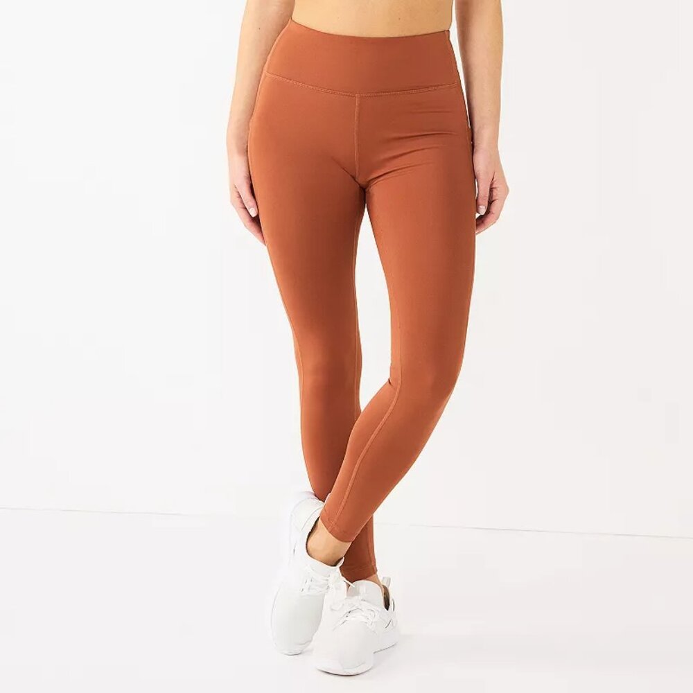 Women's Tek Gear Petite High Rise Leggings - Cinnamon - Petite Medium - NWT