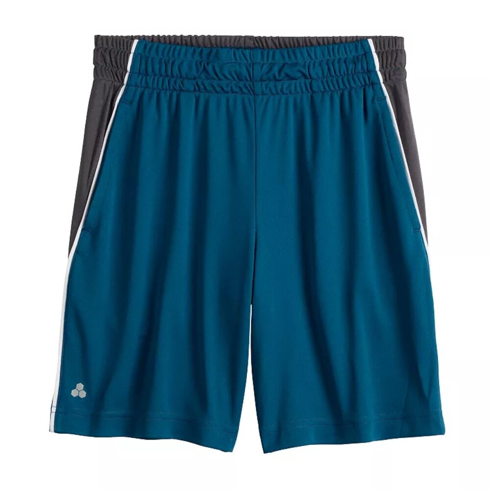 Boy's Tek Gear Dry Tek Gym Shorts - Blue Dye - Large Husky - NWT