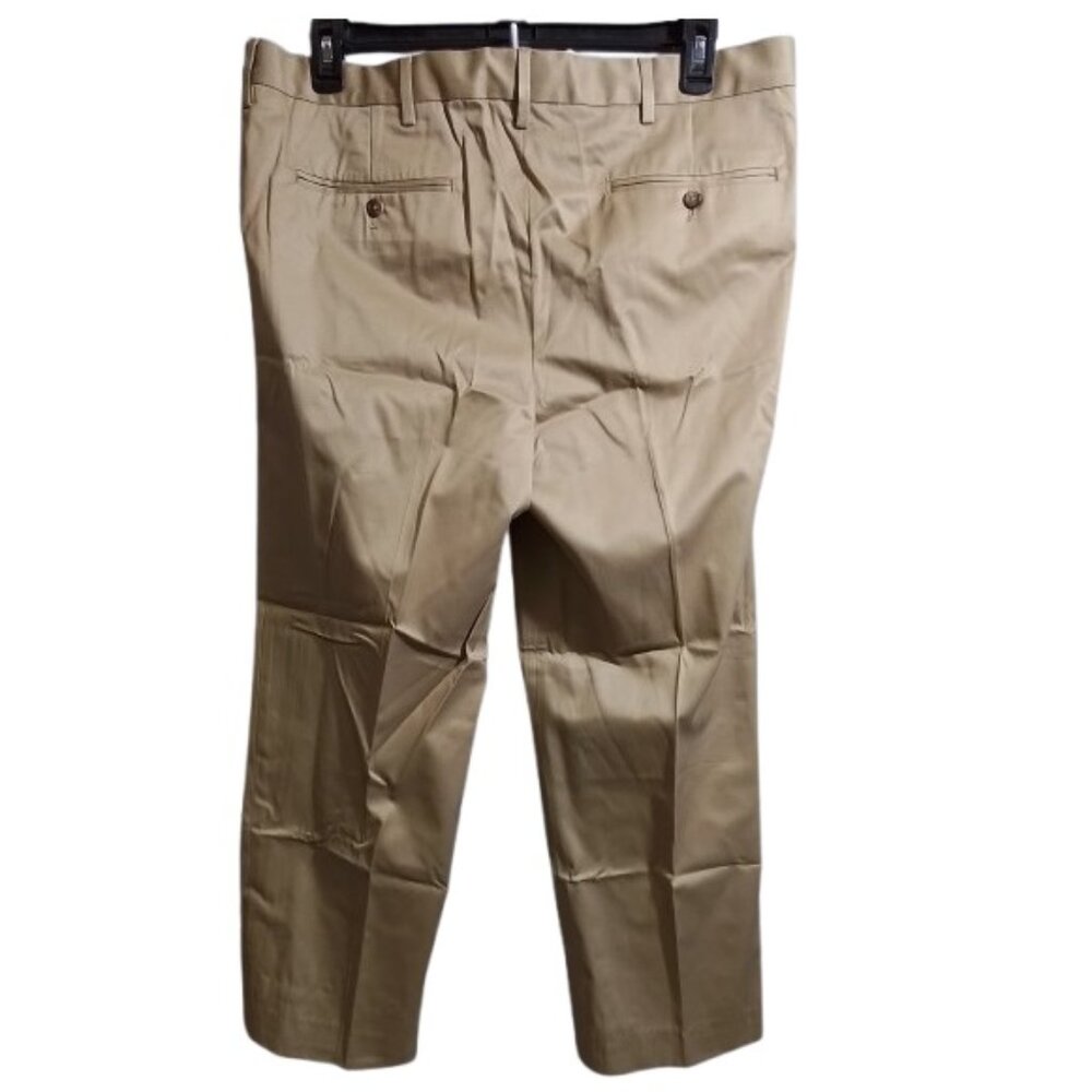 Lands' End Men's No Iron Tailored Twill Pleated Pants - Khaki - 31x30 - NWOT