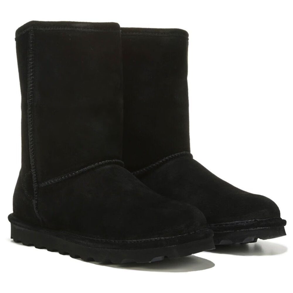 Women's Bearpaw Elle Short Suede Winter Boots - Black - 7 - NIB