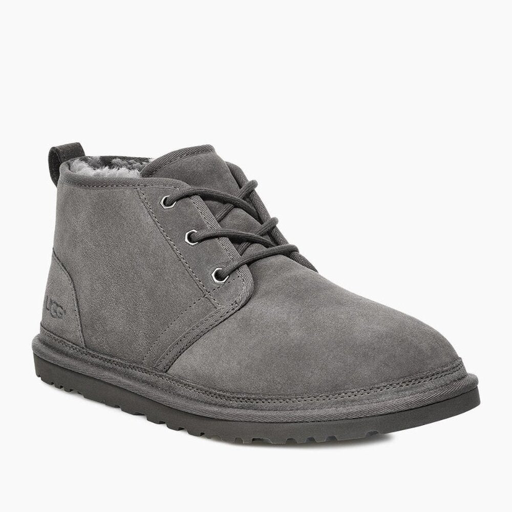 Men's UGG Neumel Classic Fur Lined Suede Chukka Boots - Charcoal - 9 - NIB