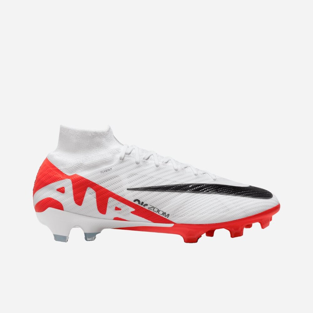 Men's Nike Zoom Superfly 9 Elite FG Soccer Cleats - Crimson/White/Black - 10.5