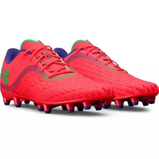 Men's Under Armour Clone Magnetico Pro 3 FG Soccer Cleats - Red & Green - 9.5