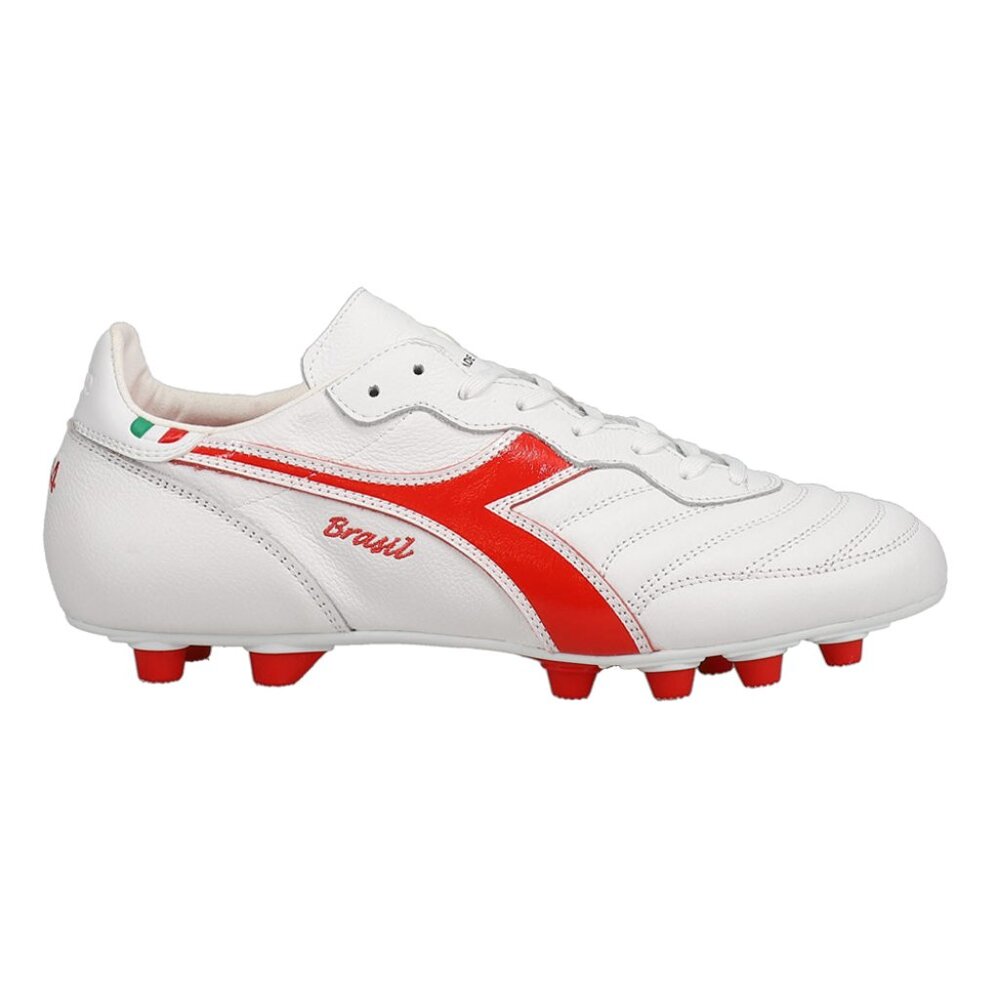 Men's Diadora Brasil Italy OG Lt+ MDPU Soccer Cleats - White & Red - 6.5 - NWT