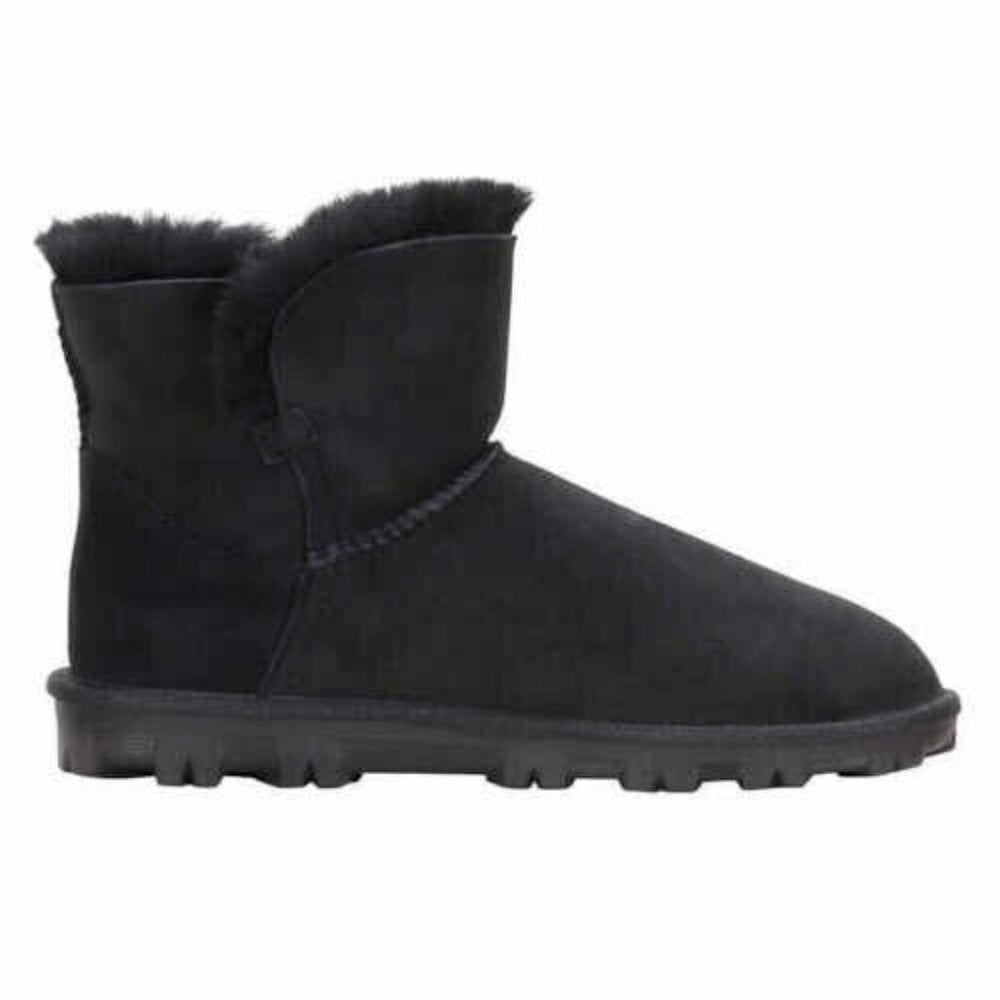 Women's Kirkland Signature Shearling Short Boot - Black - Var Szs - NIB