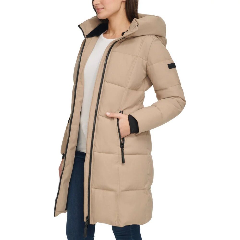 Calvin Klein Women's Oxford Puffer Jacket - Lsrge - True Khaki - NWOT
